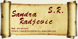 Sandra Rađević vizit kartica
